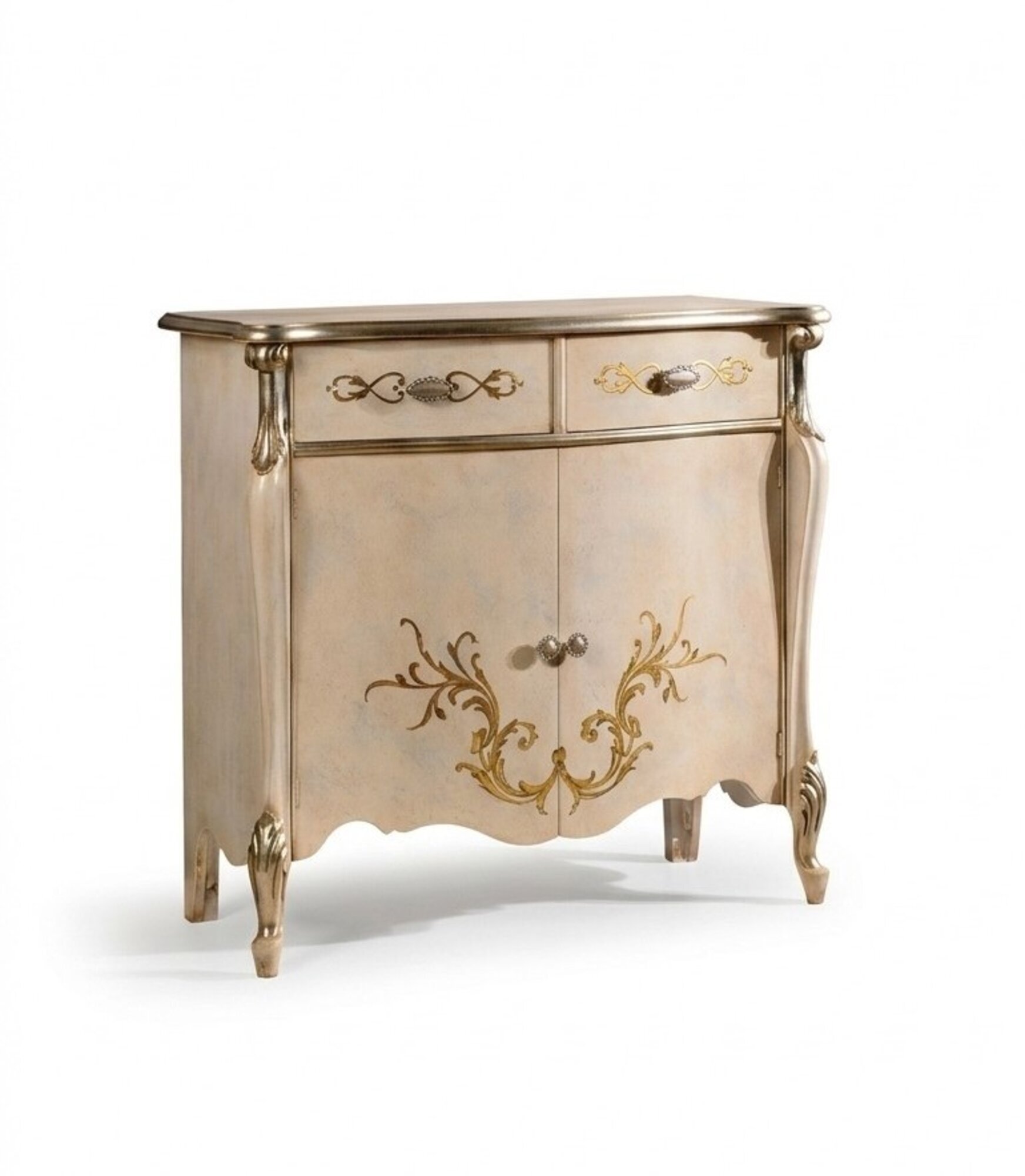 Luxuriöse Möbel Holz Stil Barock Weiß Schrank Kommode Schränke Designer