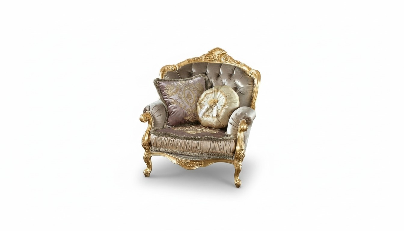 Möbel Stühle Neu Art déco Design Sessel Textil Wohnzimmer Lounge Luxus Design