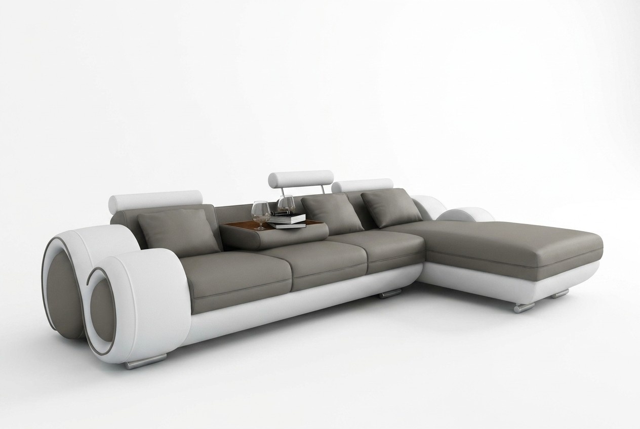 Multifunktions Ledercouch Sitz Polster Wohnzimmer Dekor Leder Garnitur Sofa