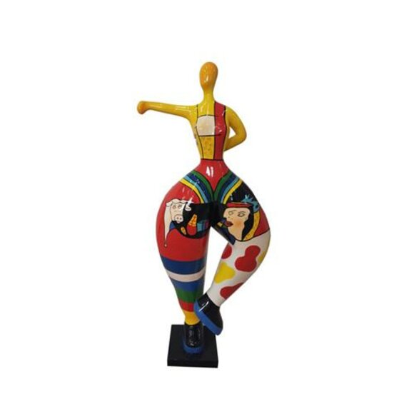 Abstrakte Figur Statue Bunt bemalte Statuen Skulpturen 132cm XXL