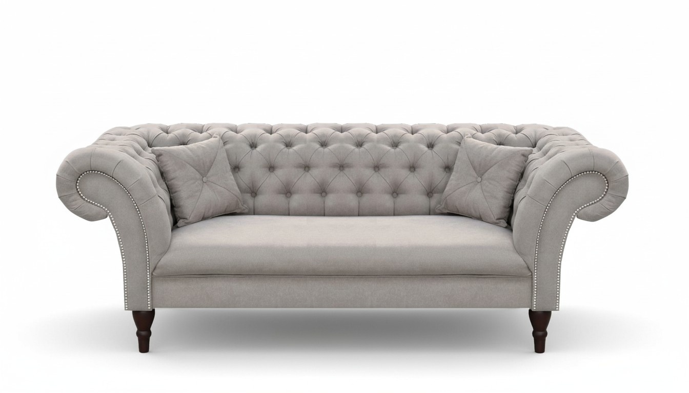 Neu 3 Sitzer Couch Polster Sofa Textil Stoff Chesterfield Couchen Dreisitzer Neu