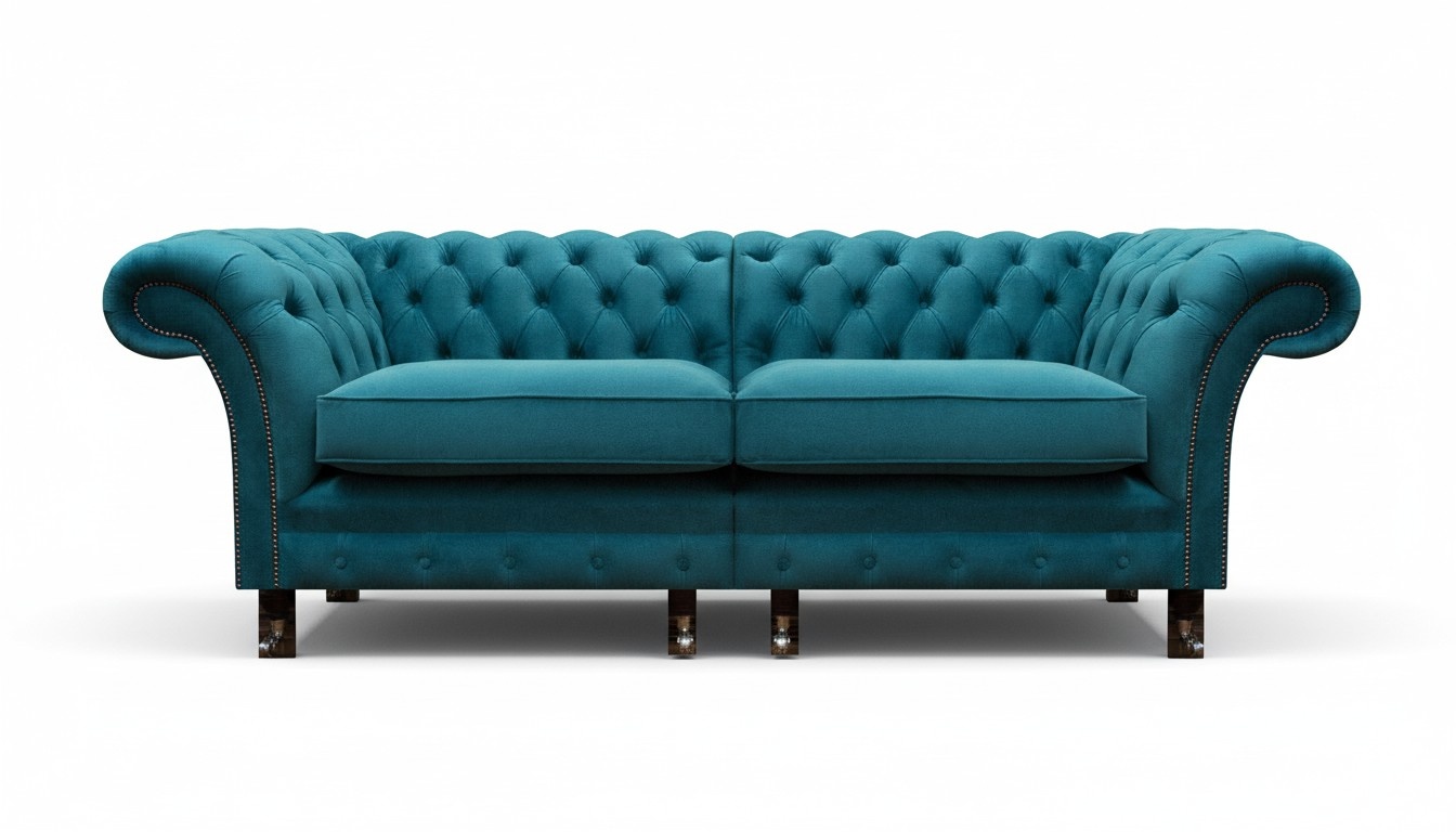 Neu Zweisitzer Sofa Couch Polstermöbel Wohnzimmer Chesterfield Designer
