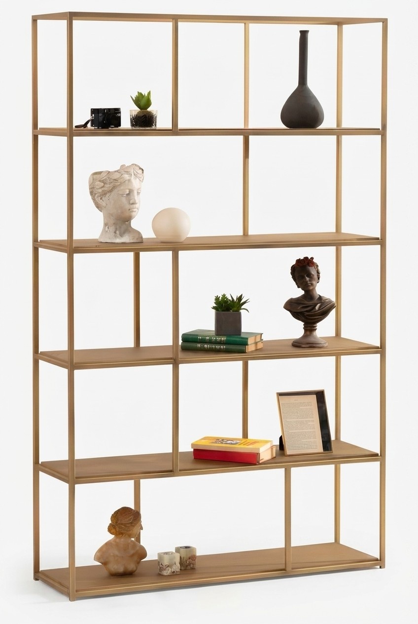Offenes Regal als Raumtrenner Bücherregal Schrank Metall 100x180