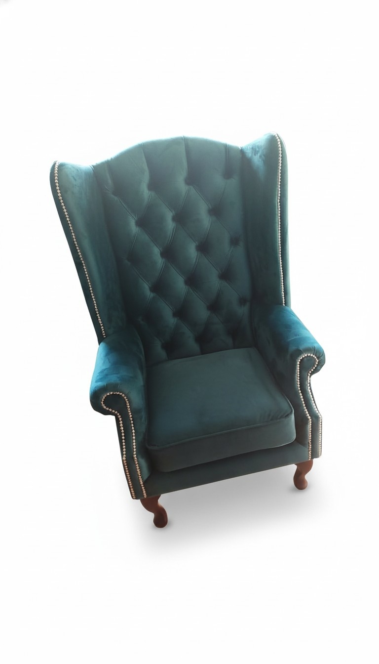 Ohrensessel Chesterfield Samt Einsitzer Luxus Sessel Couchen Sofa