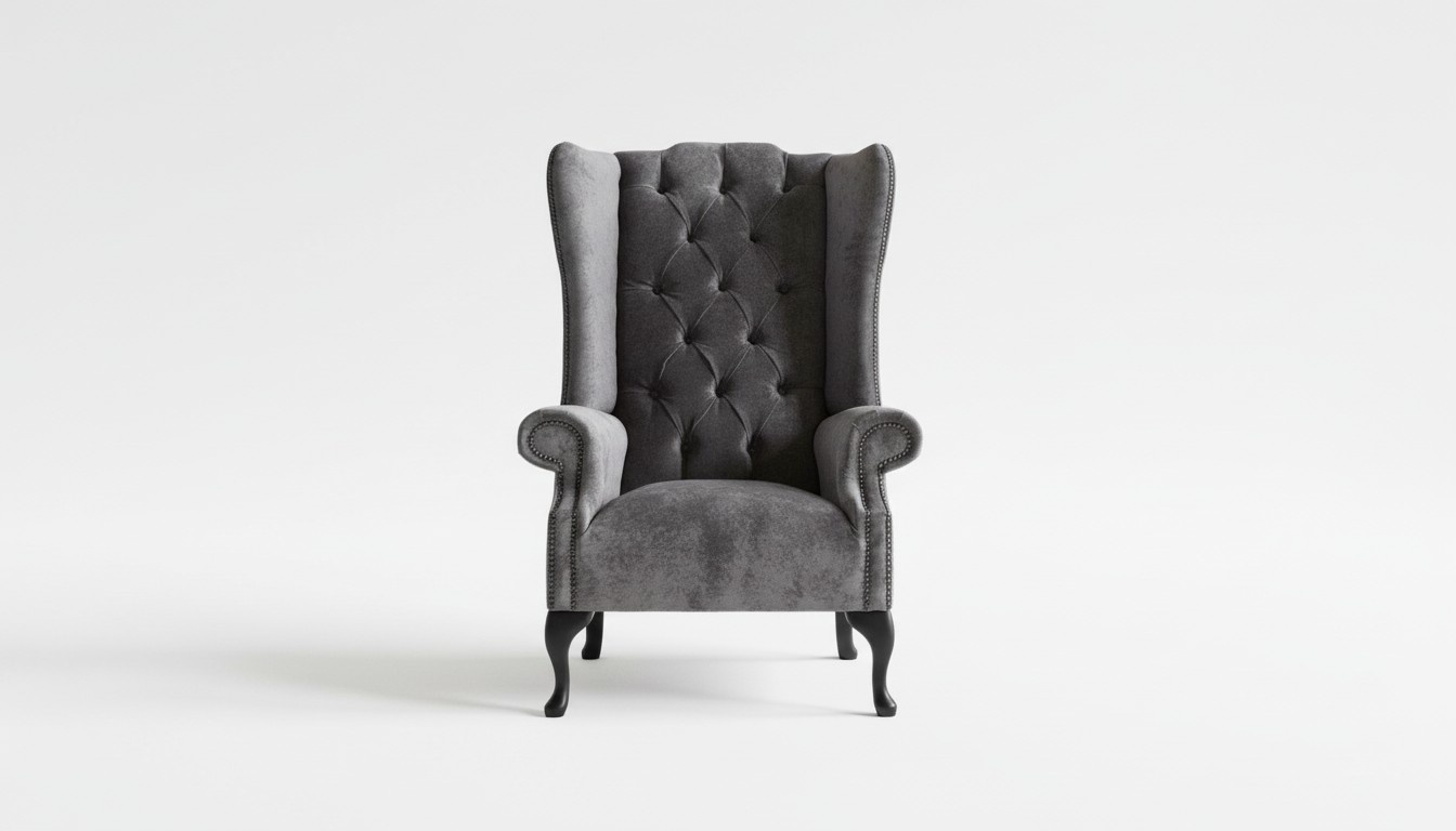 Ohrensessel Chesterfield Sessel Fernseh Couch 1 Sitzer Sofa Textil Couchen Stoff