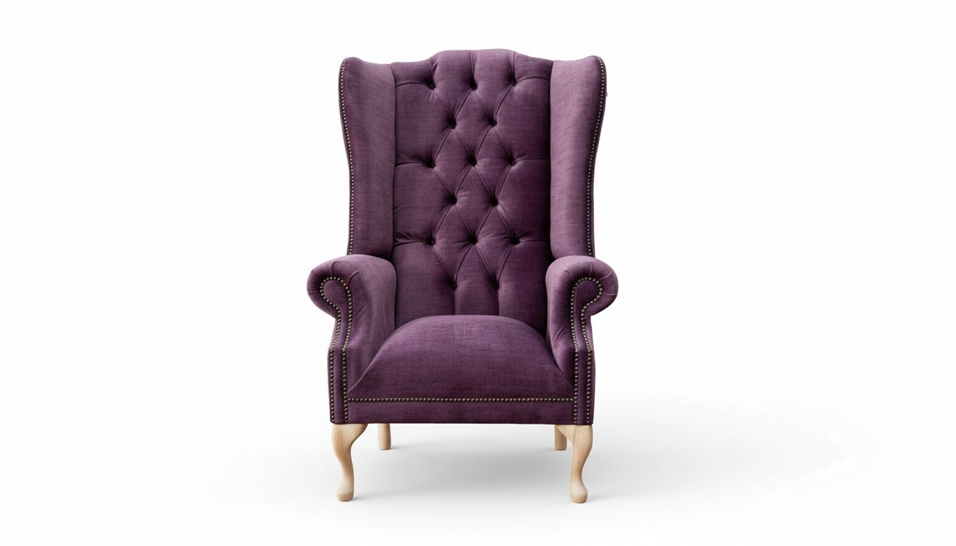 Ohrensessel Designer Textil 1 Sitzer Couchen Polster Chesterfield Sitz
