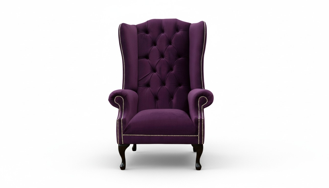 Ohrensessel Sessel Design Polster Sofa Couch Chesterfield Textil