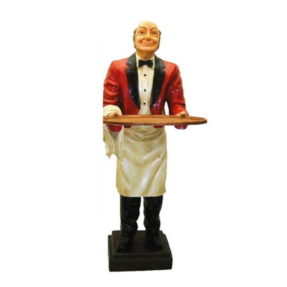 Butler Figur Statue Figuren Statuen Skulptur Restaurant Hotel 180cm