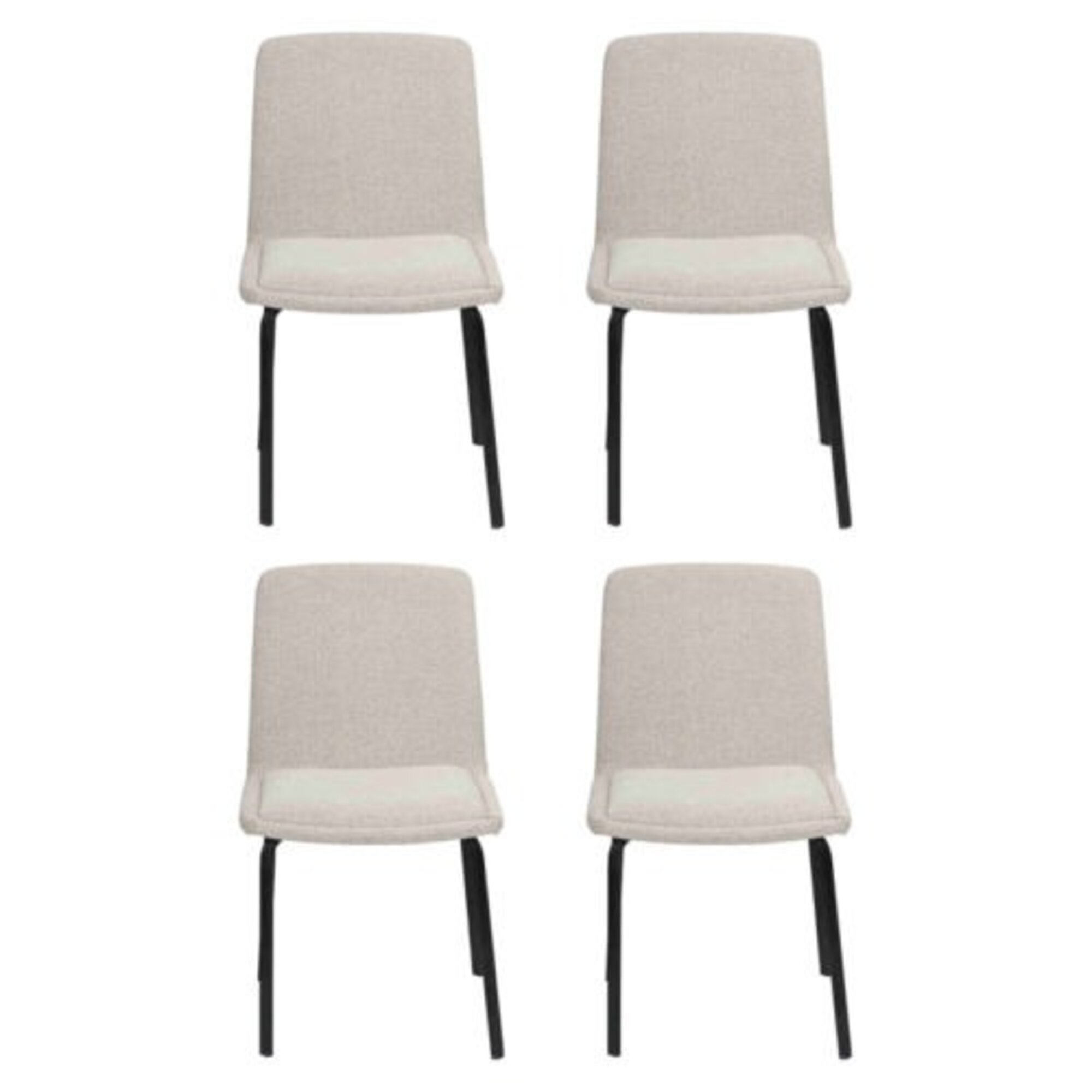 Garnitur Metall Lehn Polster Stühle Esszimmer Textil Set 4x Sessel Stuhl Gruppe