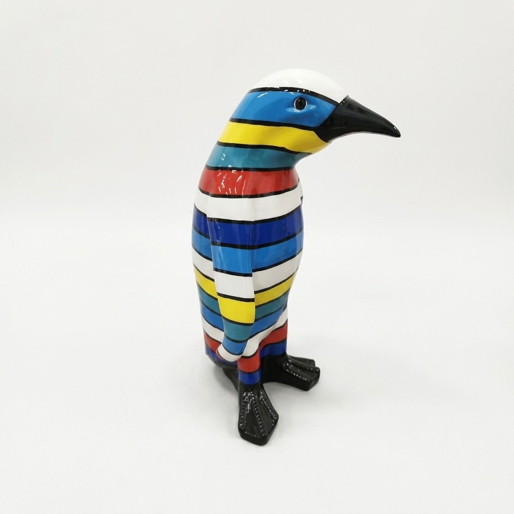 pinguin figur abstrakte figuren statuen moderne bunt bemalt neu 120cm