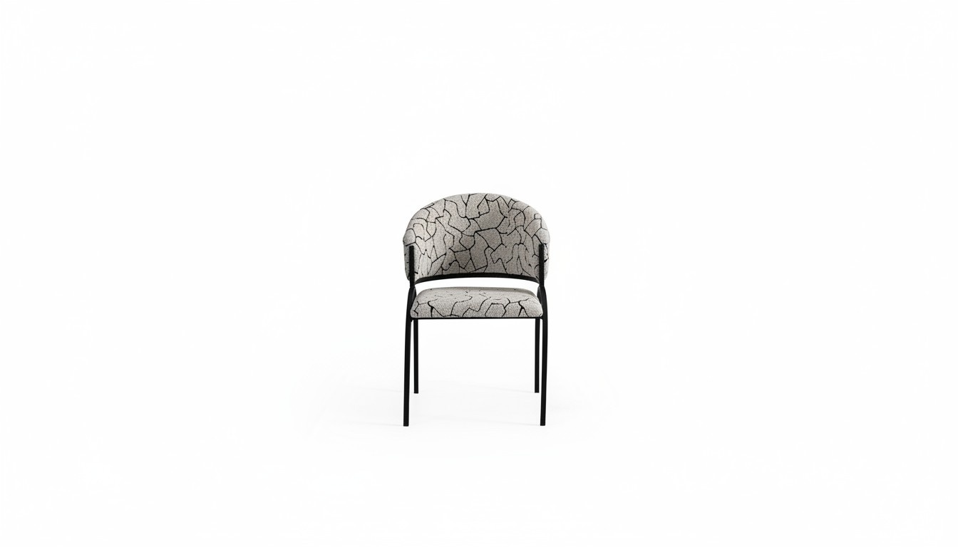 Polster Gemusterter Einsitzer Designer Polsterstuhl Esszimmer Stühle