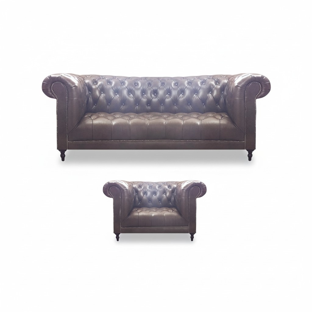 Polster Leder Polstermöbel Sofa Dreisitze Wohnzimmer Sofa Set Sessel Einrichtung
