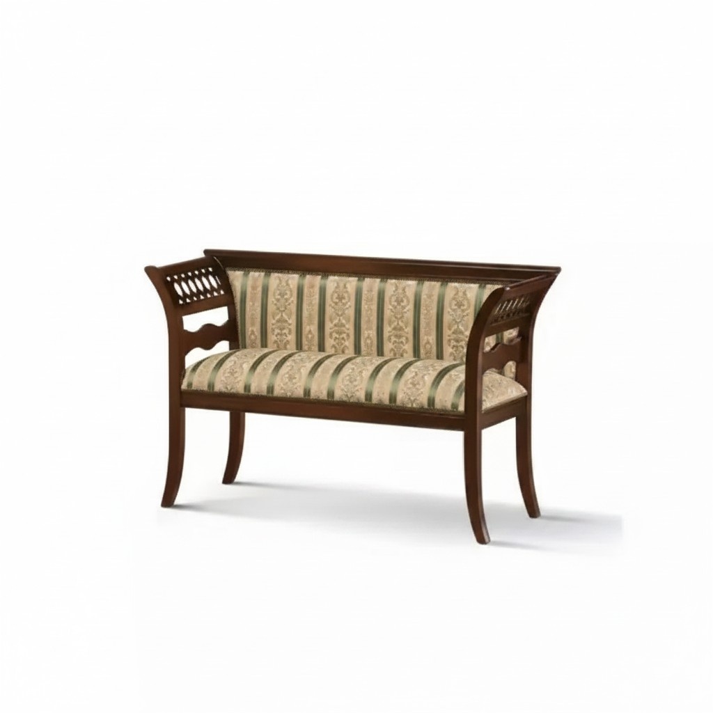 Polsterbank Designer Wohnzimmer Beige Klassische Sitzmöbel Neu Luxus
