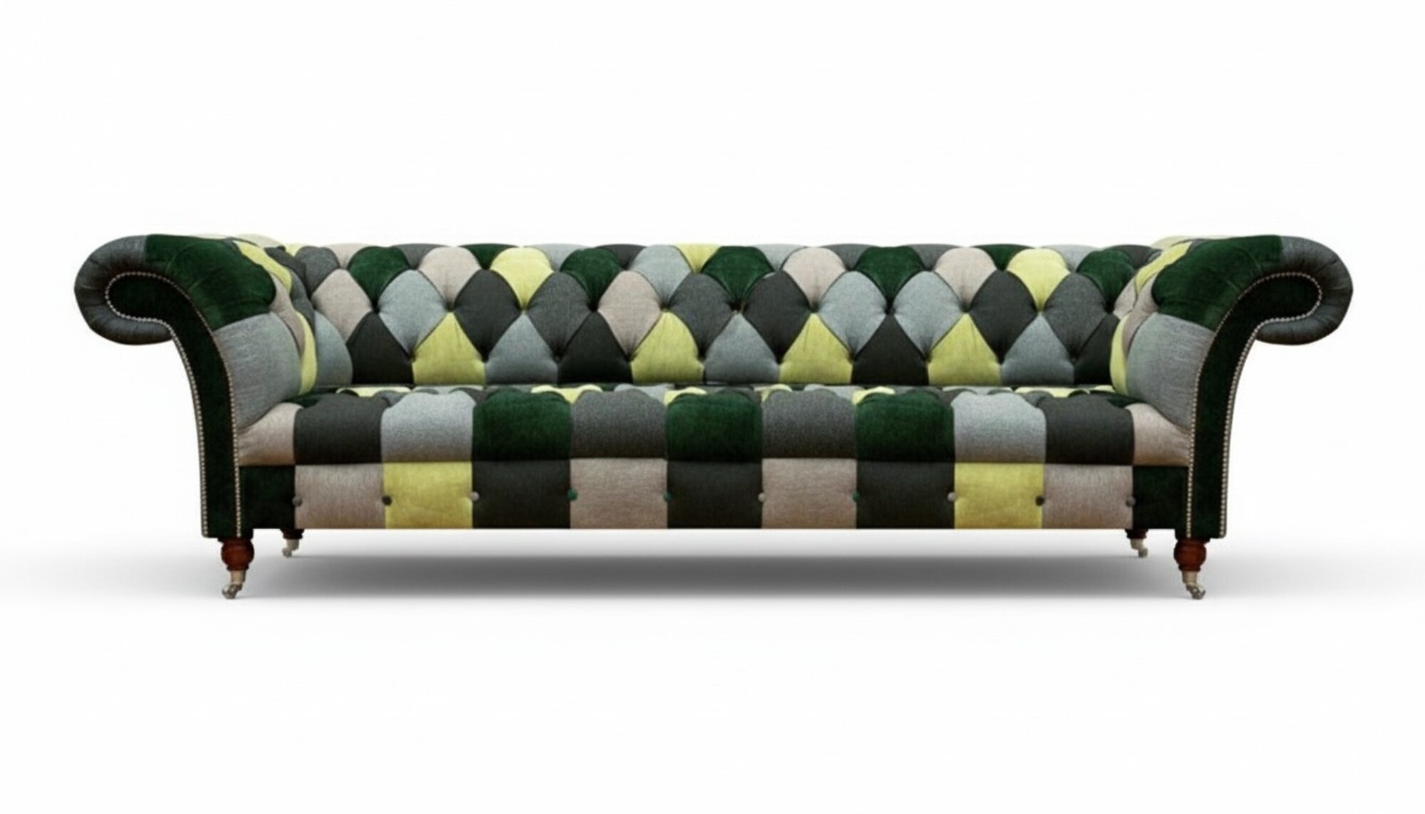 Polstermöbel Chesterfield Viersitzer Sofa Couch Modern Wohnzimmer Polster Stoff
