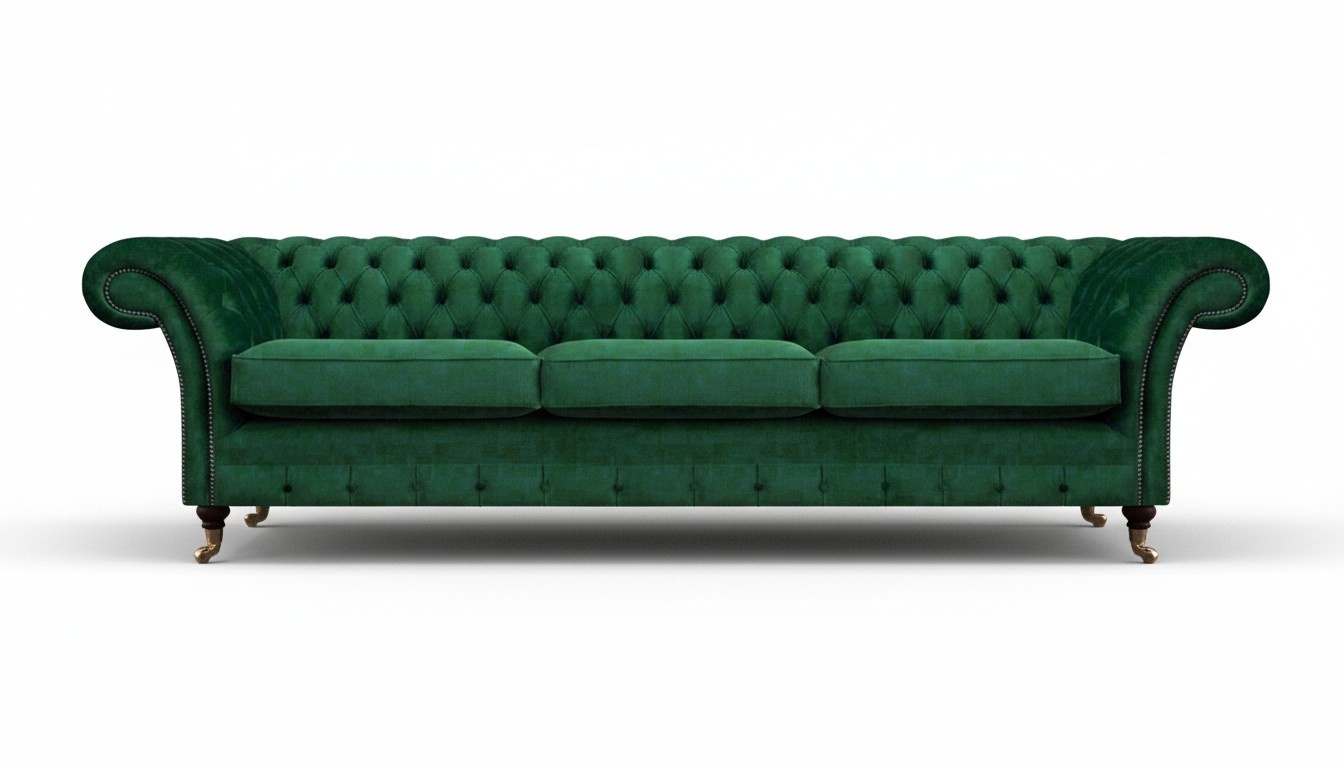 Polstermöbel Luxus Sofa Dreisitze Couch Chesterfield Wohnzimmer Textil