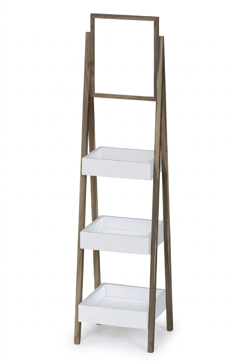 Regal mit Spiegel aus Holz in Braun – elegantes, funktionales Design