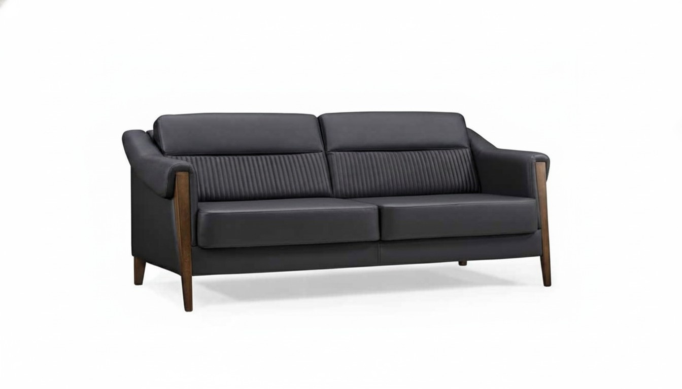 Relax Sofa Design Couch Polster Möbel Dreisitzer xxl big sofas Schwarz 192cm