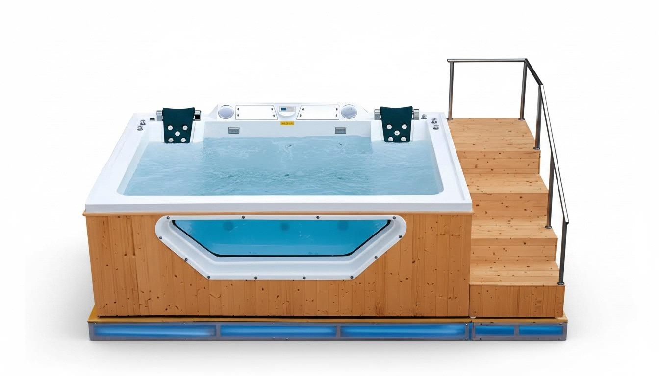 Relaxpool Sprudelbad Spa Whirlpool Hydromassagewanne Massagebad 356x202 cm