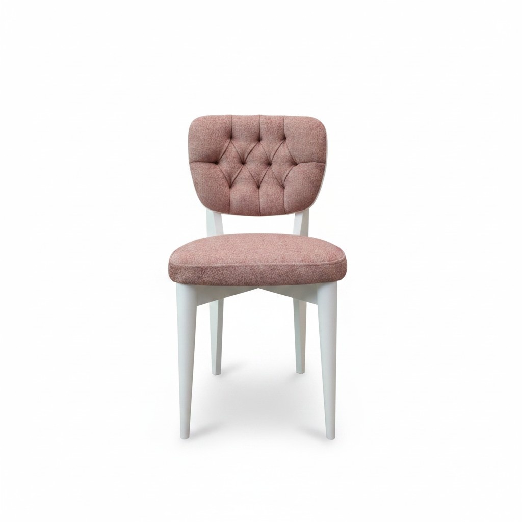 Eleganter rosa Holzstuhl für Esszimmer und Küche