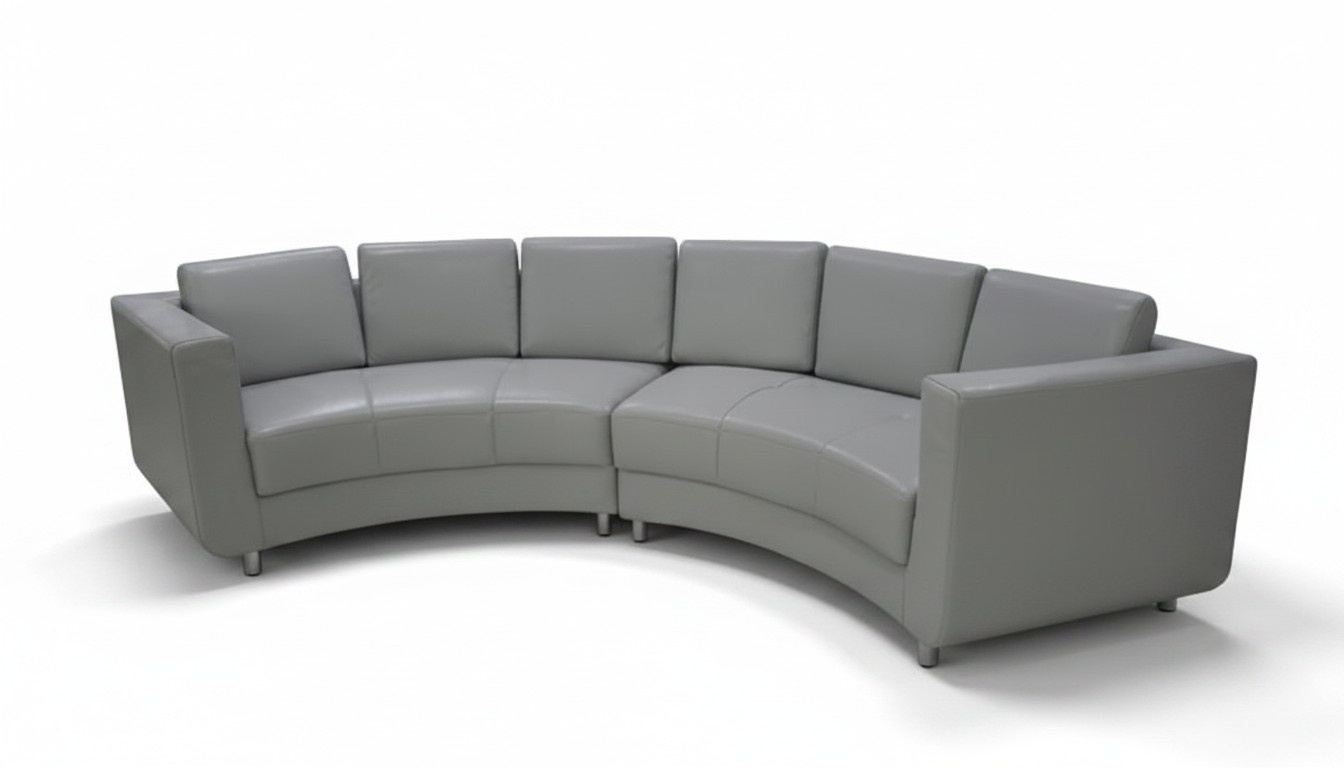 Rund Sofa Wohn Möbel Leder Sofas USB Polster Sitz Runde Landschaft Eck Couch Neu