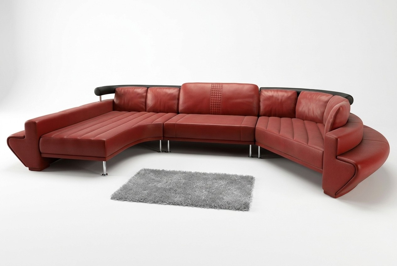 Runde Couch Sofa Polster Rundsofas Wohnlandschaft Ecksofa Eckgarnitur