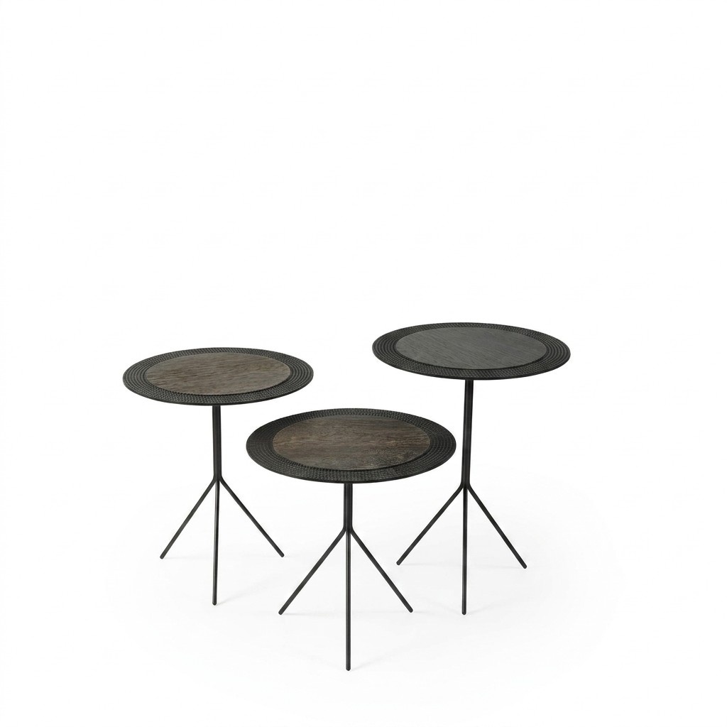Runde Set 3x Couchtische Kaffeetische Designer Wohnzimmer Tische Neu