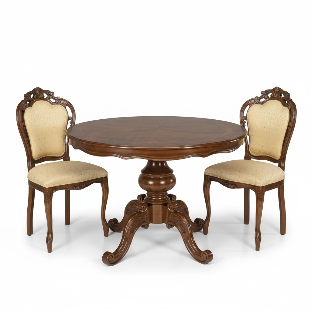 Runder Esstisch Essgruppe Esszimmer Set Garnitur Tisch mit Stühlen 3tlg. Set