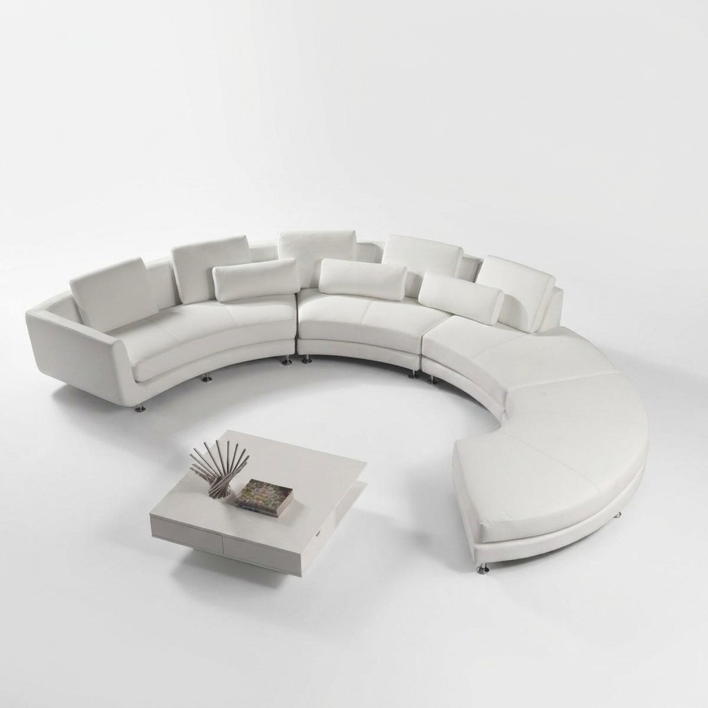 Rundsofa mit USB Runde Couch Wohnlandschaft UForm