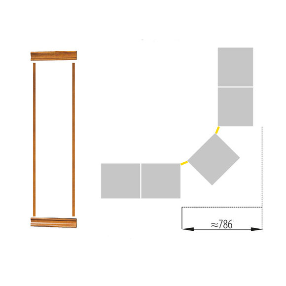 Klassische Kronenabschluss Satz für Bücherschrank Schrank System Braun