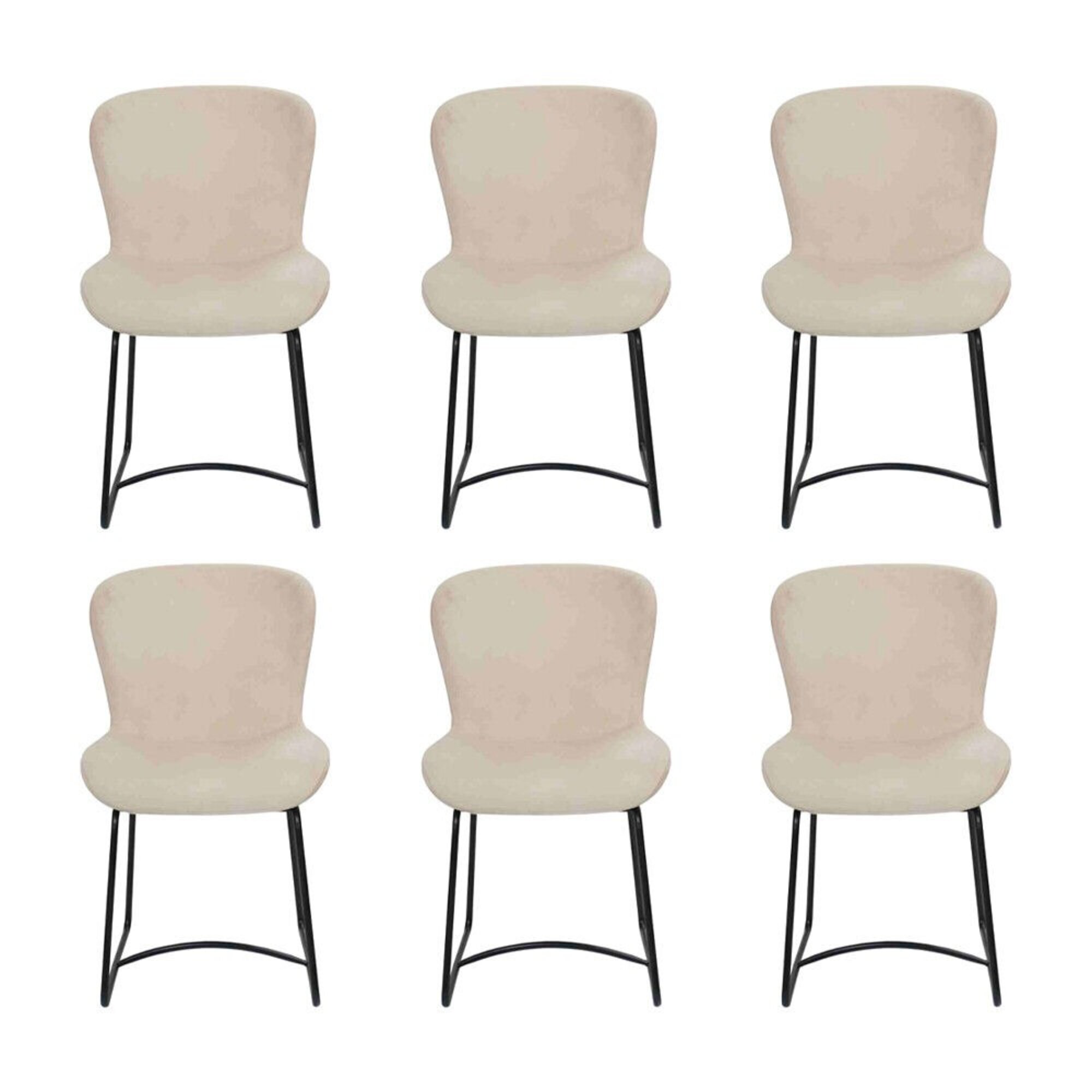 Esszimmerstuhl Weiß 6x Stühle Esszimmer Modern Stuhle Metall Design