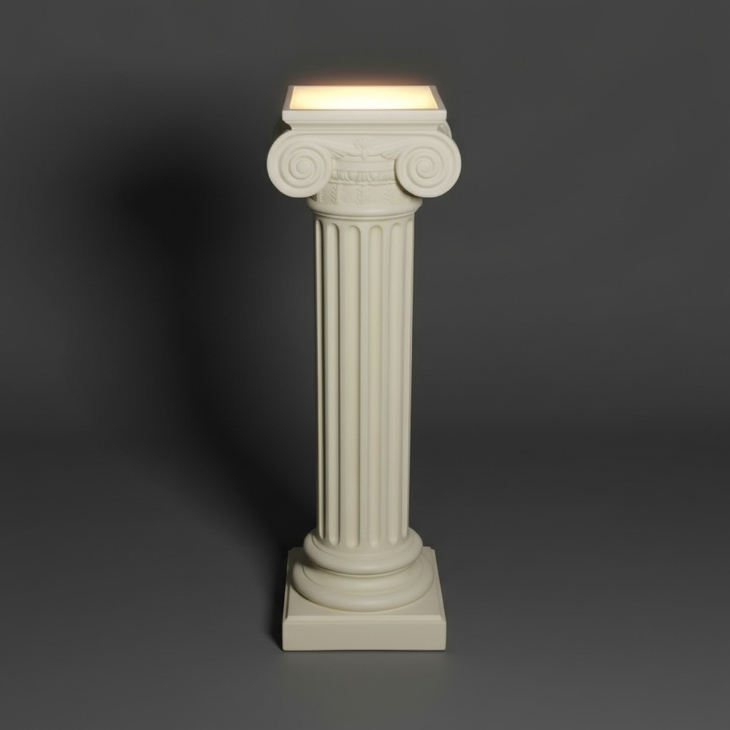 Säule Lampe Steh Leuchte Skulptur Stand Leuchten Figur Skulpturen
