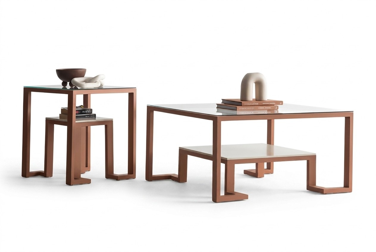 Satztisch Tischset Couchtisch und Beistelltisch 2tlg. Wohnzimmer Tisch