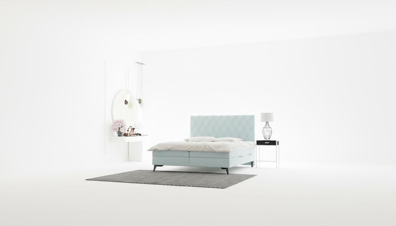 Schlafzimmer Bett Luxus Möbel Polster Stoff Modern Design Boxspringbett
