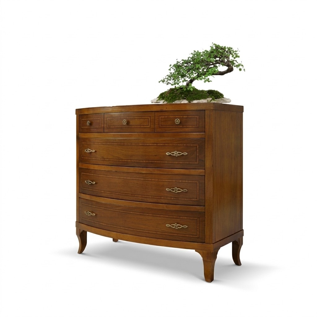 Schlafzimmer Braun Kommode Luxus Möbel Holz Stil Klassischer Neu