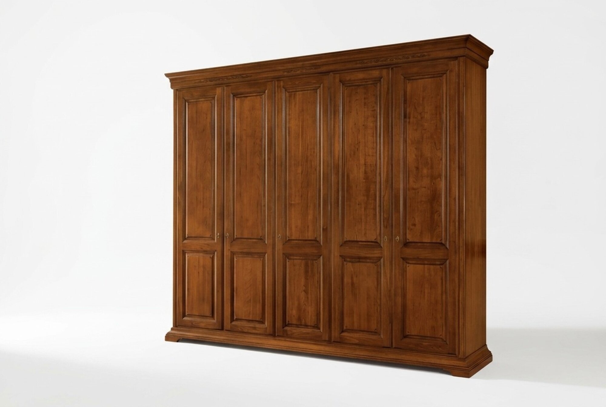 Schlafzimmer Kleiderschrank Schrank Holz Wohnzimmer Möbel Braun Italien