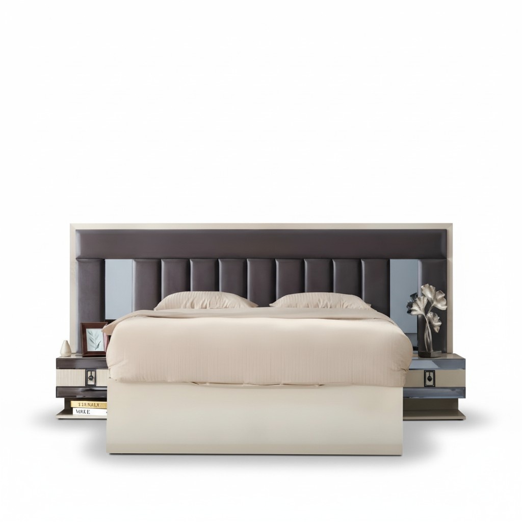 Schlafzimmer Luxus Modern Bett Holz Möbel Doppelbett Design Betten Ehebett