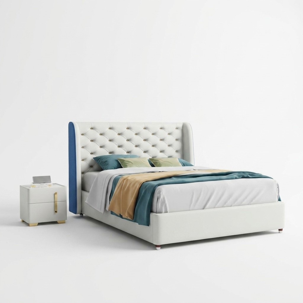 Schlafzimmer Möbel Designer Bett Bettgestell Doppelbetten Eleganz Holz