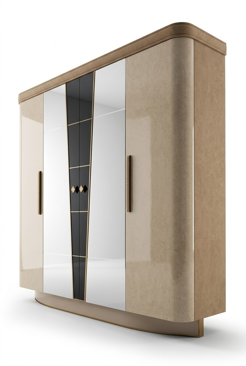 Schlafzimmer Möbel Italien Holzschrank Echtholz Kleiderschrank Massive