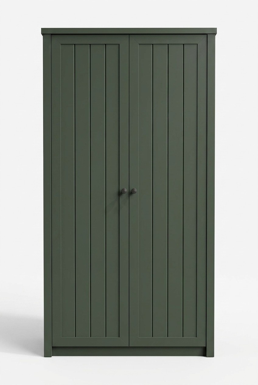 Schlafzimmerschrank Garderobe mit Kleiderstange Mehrzweckschrank Grün
