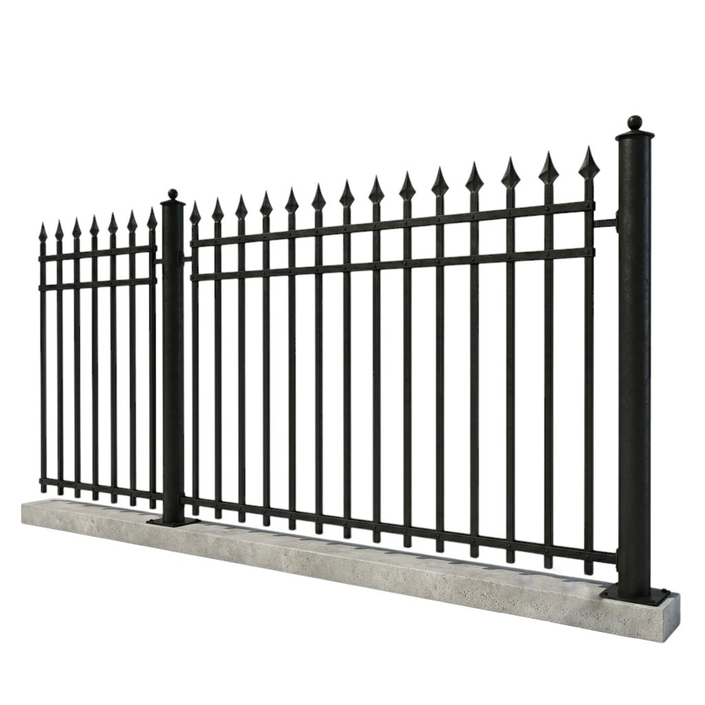 Schmiedeeisen Aussen Garten Geländer Zaun Klassisch Handarbeit Zäune M240 Modern
