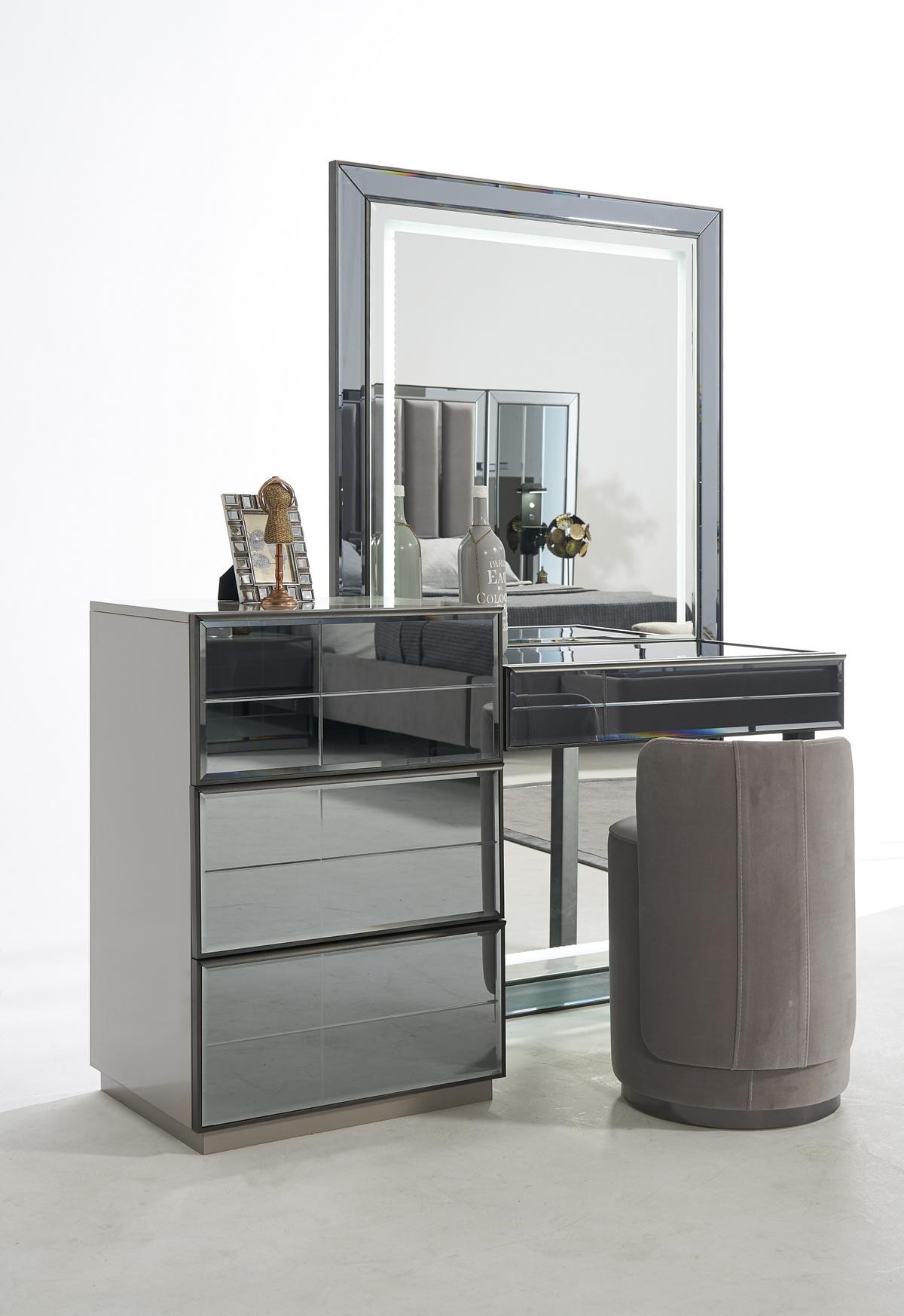 Schminktisch Set Konsole Schlafzimmer Möbel Design Hocker Luxus Tisch Holz 2tlg