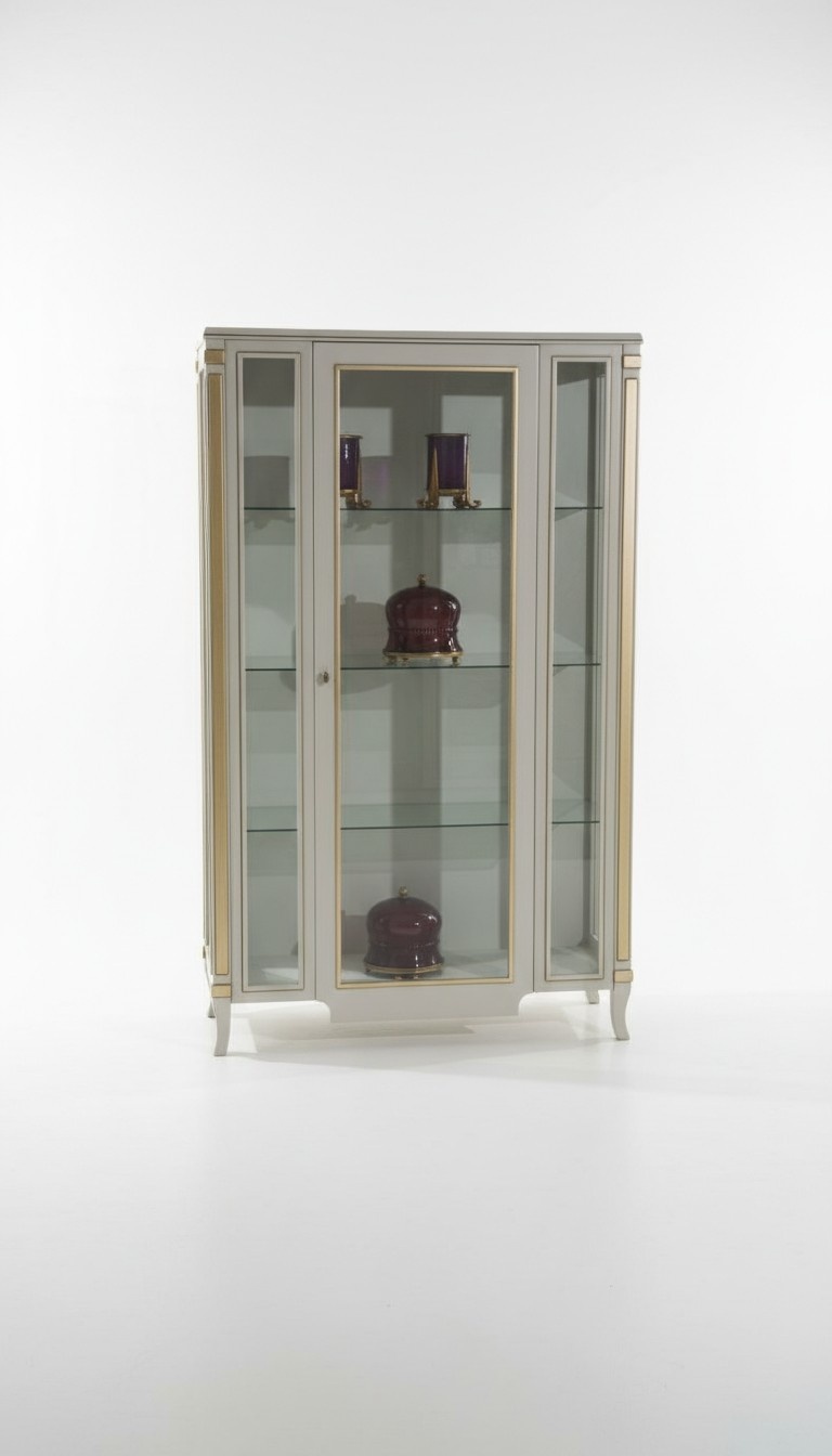 Schränke Holz Vitrinen Glas Echtholz Vitrine Wohnzimmer Möbel Anrichte