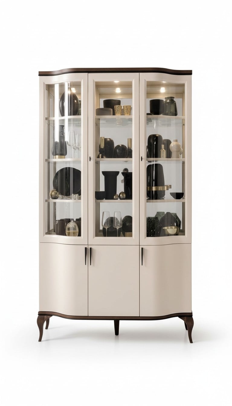 Schränke Vitrine Vitrinen Holz Edler Luxus Glas Schrank Holz Regal
