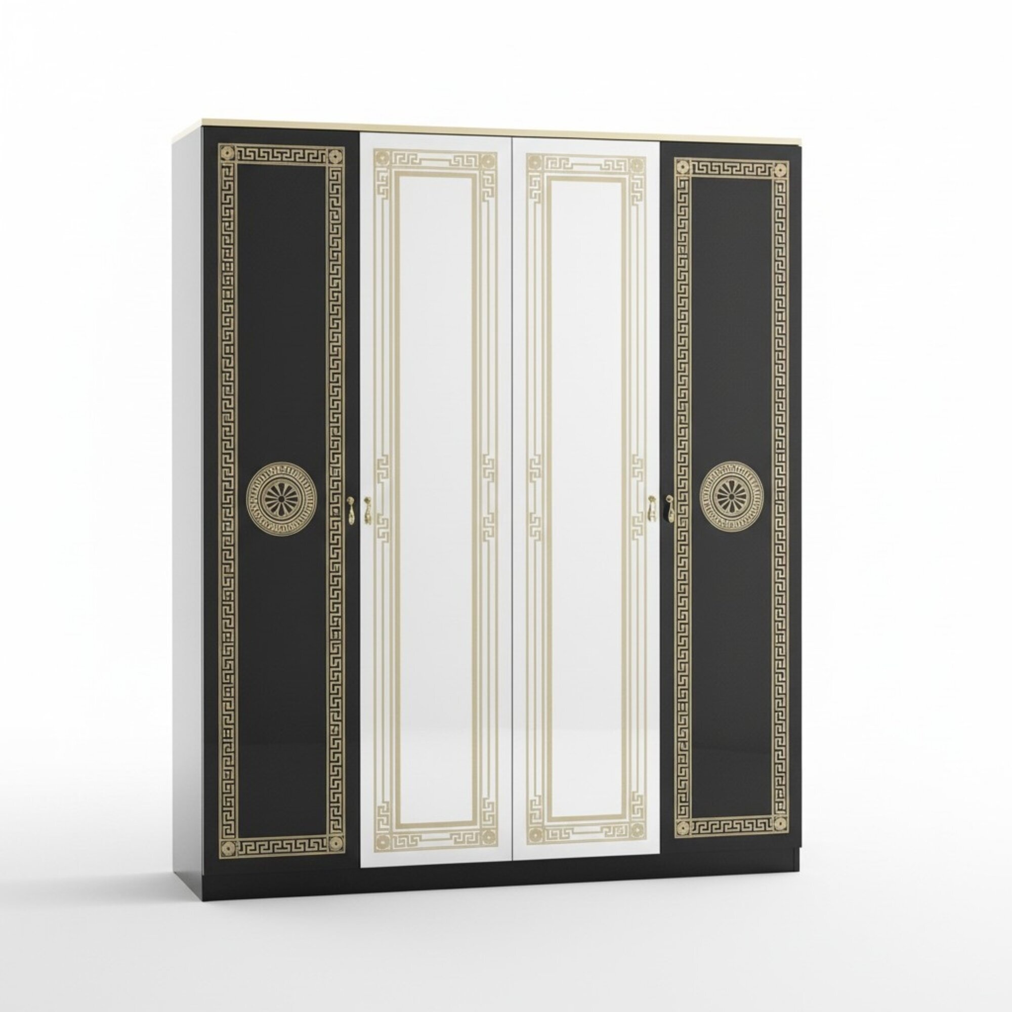 Schrank Edler Kleiderschrank Made in Italy Klassische Schränke Schlafzimmer