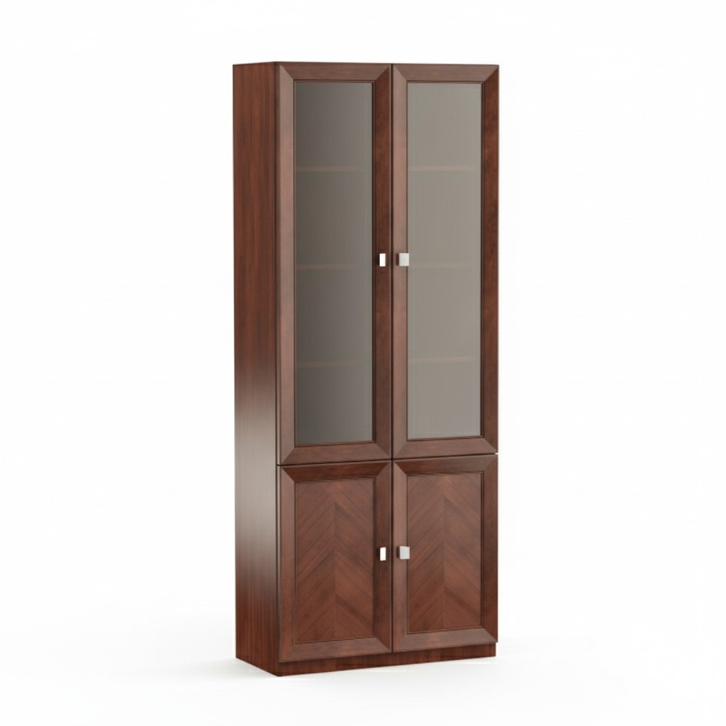 Schrank Holzschrank Bücherschrank Dekor Kommode Büro Wand System Regal