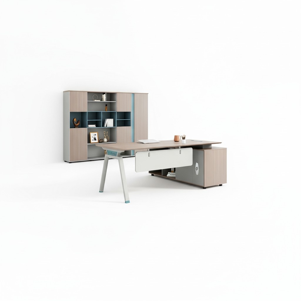 Schreibtisch Büro Einrichtung Homeoffice Schreibtisch Schrank Büroschrank 2tlg.