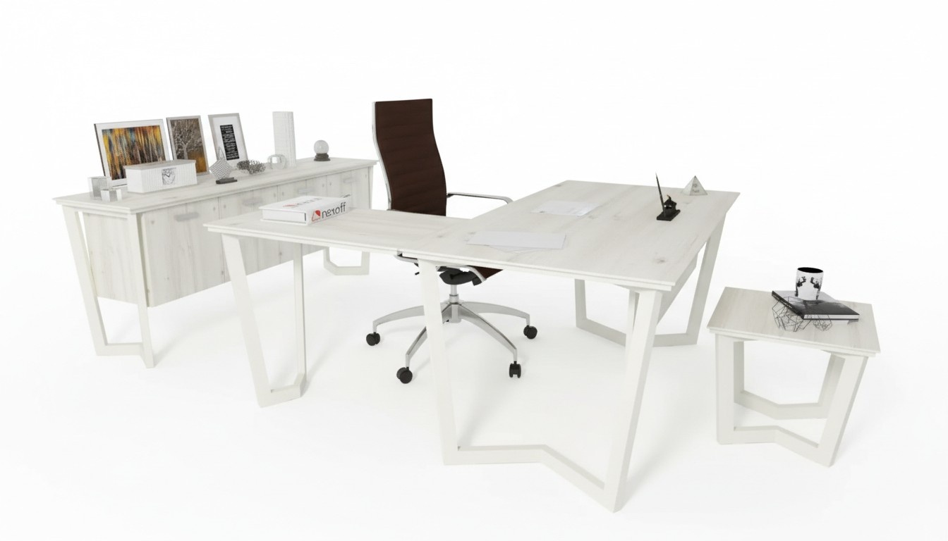 Schreibtisch Büro Kommode Eckschreibtisch Büro Garnitur Aktenschrank 3tlg.