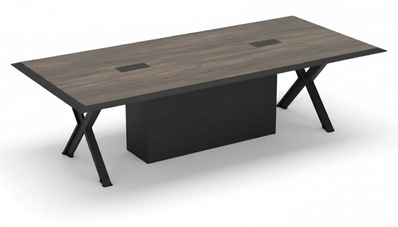 Schreibtisch Bürotisch Rechteckig Arbeitszimmer Büro Grau Schwarz Holz