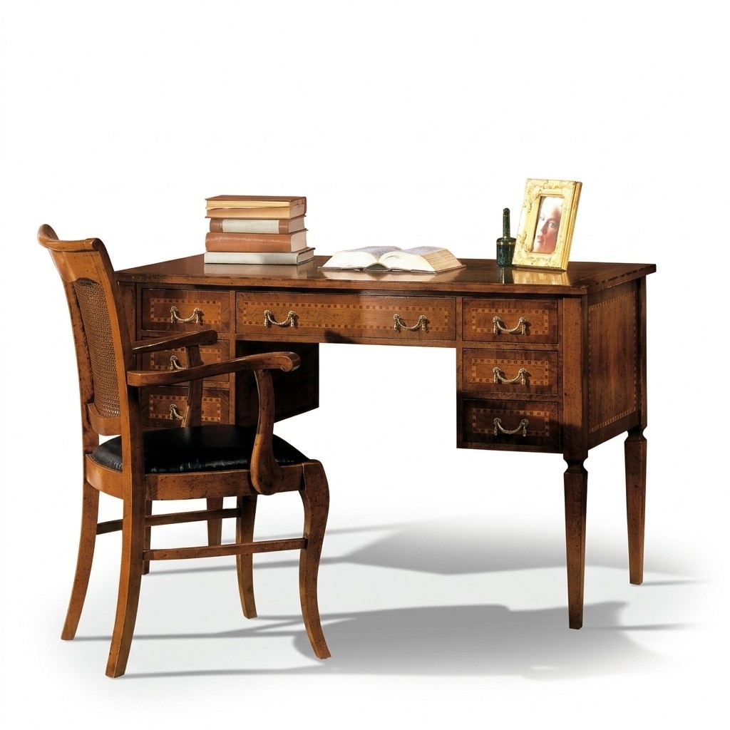 Schreibtisch Stuhl Holz Armlehnen Schreibtisch Büro Möbel Italienisches 2tlg