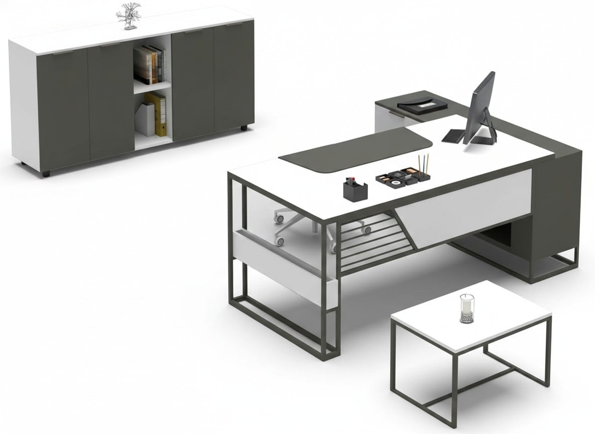 Schreibtisch Tisch Bürotisch Executive Desk Multifunktionstisch Chefschreibtisch